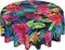 Mexico Round Tablecloth 60 Inch Washable Reusable Decoration Table Cover for Kitchen Party (Leaf)